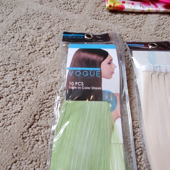 10 different color clip ins and tape ins